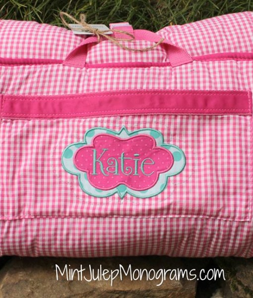 Nap Mat Mint Julep Monograms