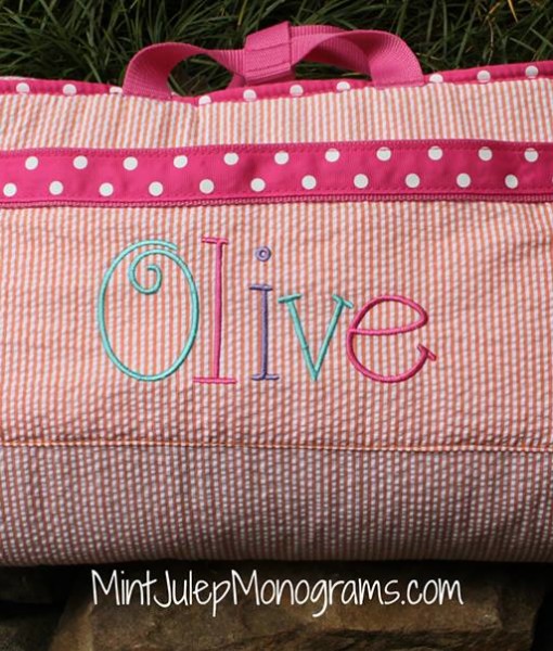 Nap Mat Mint Julep Monograms