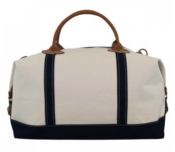 Monogrammed Canvas Weekender Bag- Your essential travel piece!