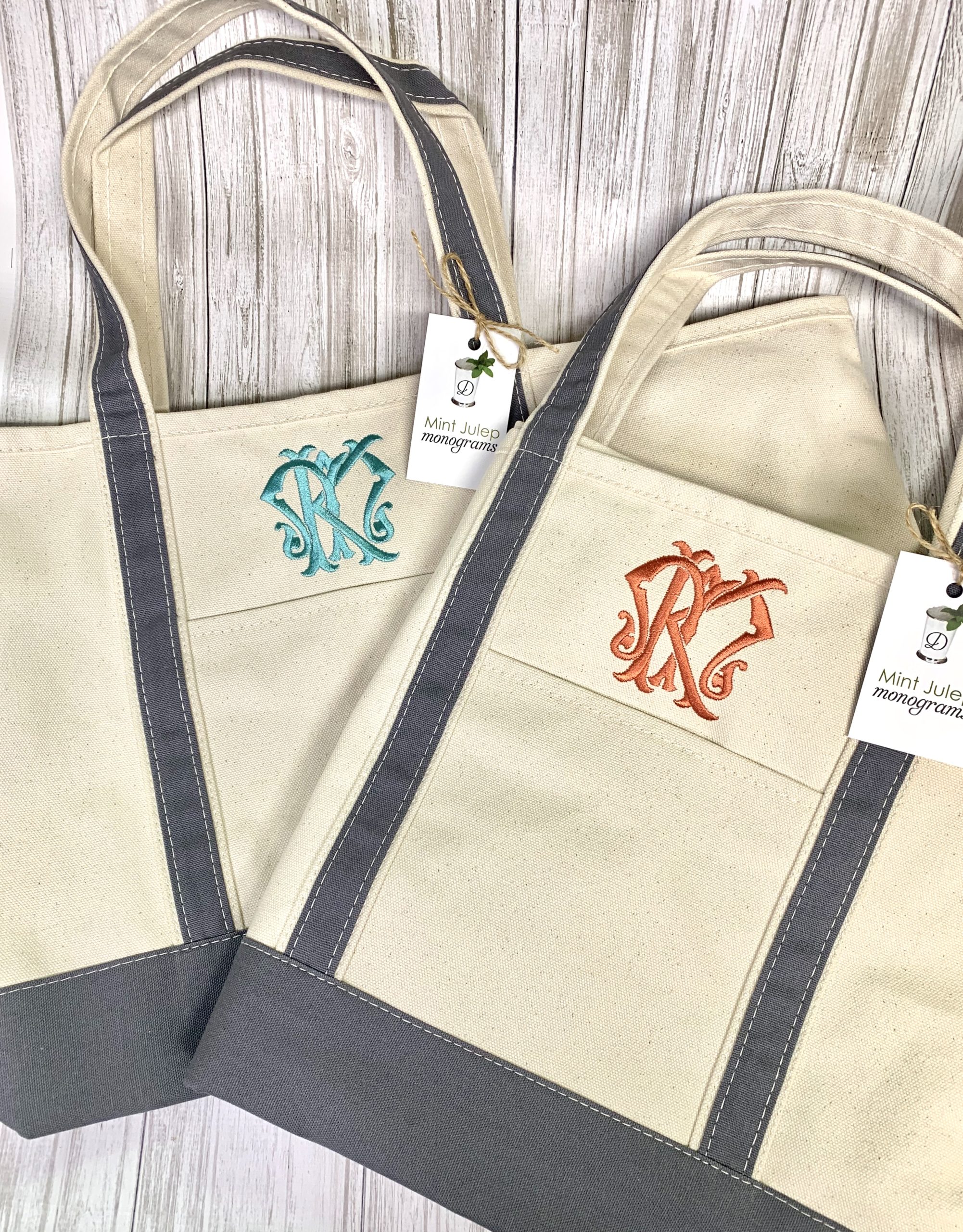 Canvas Boat Tote- Large Monogrammed Tote Perfect for Any Trip!