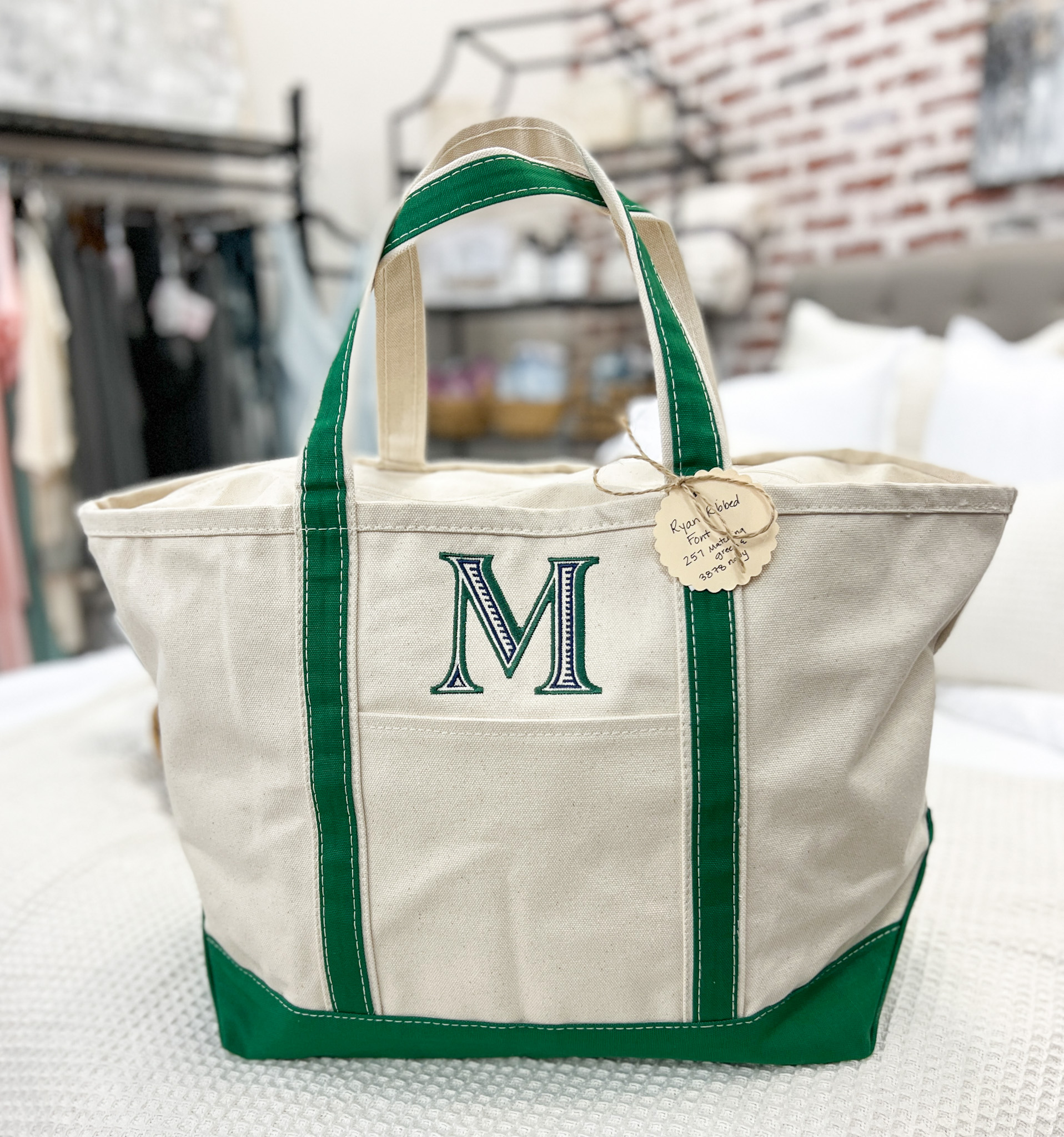 Canvas Boat Tote- Large Monogrammed Tote Perfect for Any Trip!