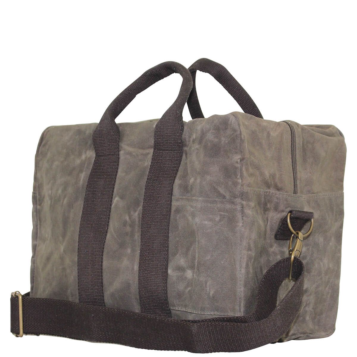 Monogrammed Waxed Canvas Voyager Carry On Bag- Great for Men!