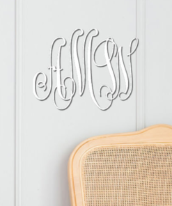classic monogram wall sign in white makes a great personalized gift
