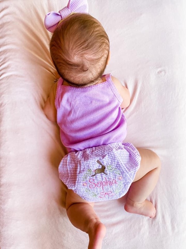 Monogrammed Seersucker Baby Bloomers- Perfect for sweet babies!
