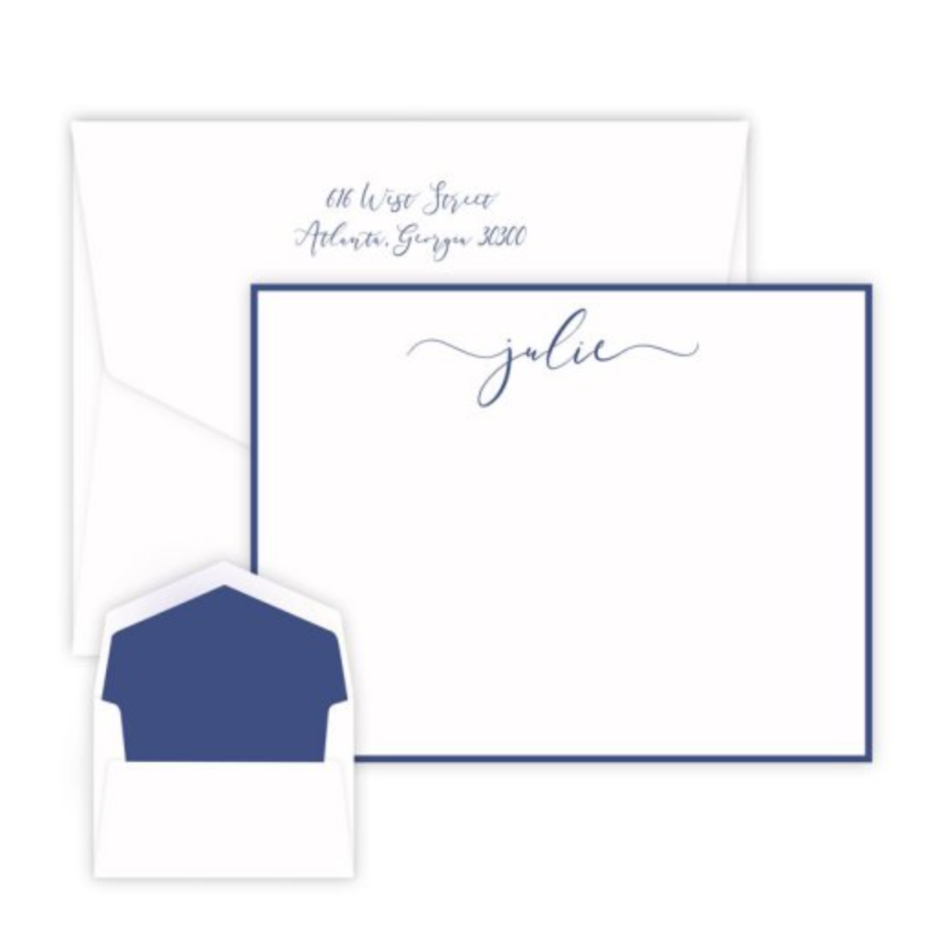 flat cards with raised ink